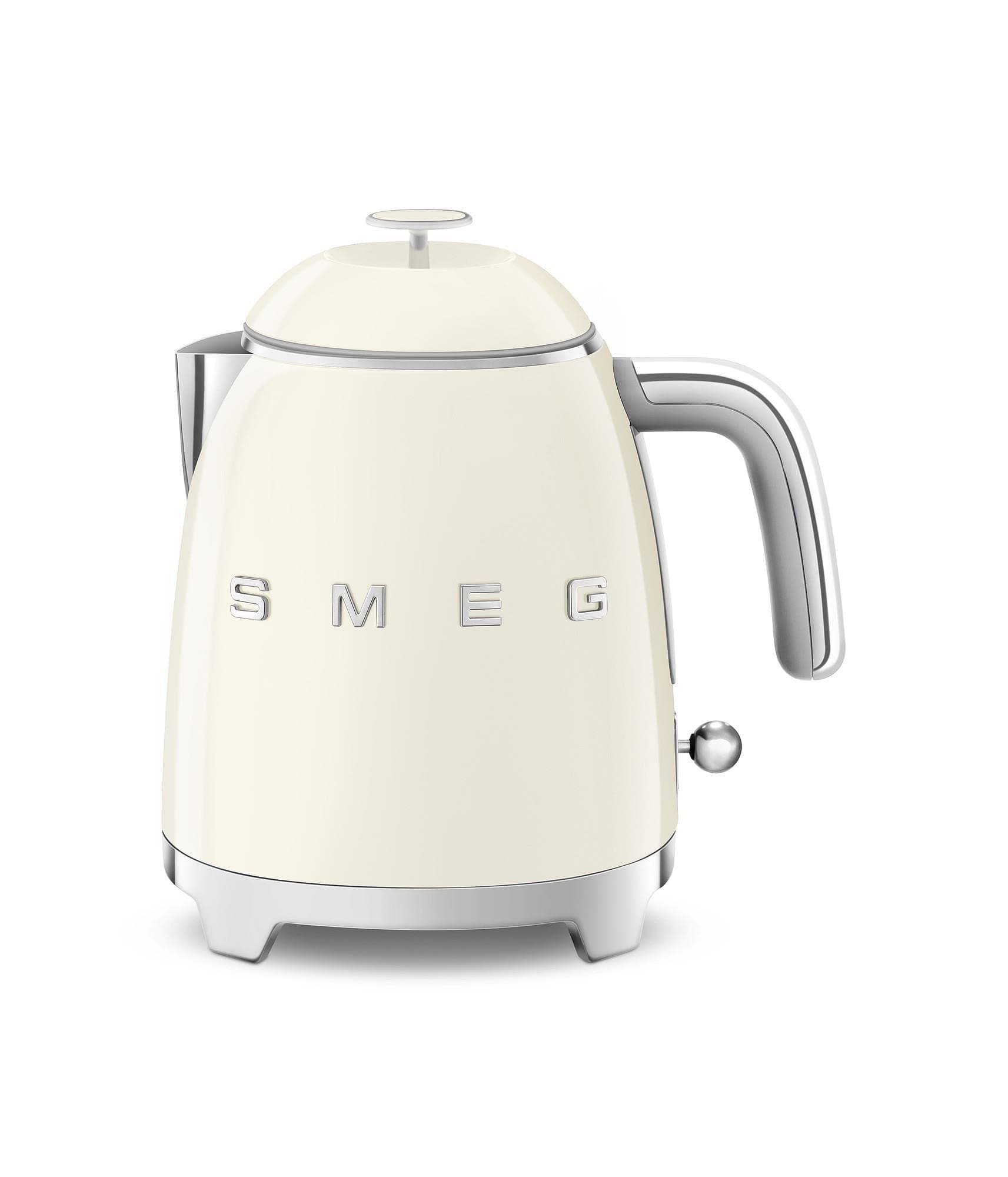 Smeg, KLF05CREU Small Electric Kettle 0.8 L, Stainless Steel Filter, Automatic Safety Shutdown, Water Level Indicator, Non-slip Base and Integrated Cord Storage, 1400 W Power, Cream - Image 1