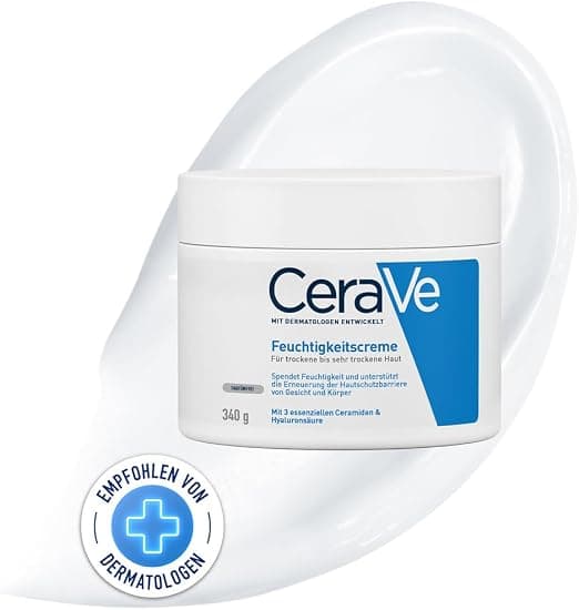 CeraVe Moisturizing cream for dry to very dry skin, with 3 essential ceramides and hyaluronic acid 340g