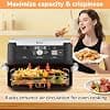 ENSINE Air Fryer Accessories for Ninja Foodi FlexDrawer 10.4L AF500EU, Air Fryer Grill Compatible COSORI TWINFRY Dual Blaze 10L - 2-in-1 Stackable Airfryer Racks, Double Level, Durable Stainless Steel - Image 3