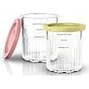 Ninja Creami Deluxe Ice Cream Jars, Set of 2, Authentic Ninja Accessory, BPA Free & Dishwasher Safe, Coloured Lids, 500 ml, Clear/Coral/Yellow, XSKPNTLD2EUUK - Image 4