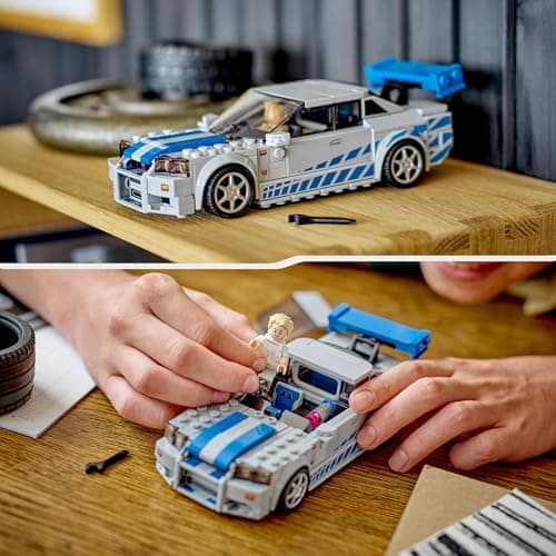LEGO Speed Champions Nissan Skyline GT-R (R34) 2 Fast 2 Furious - Maquette de Voiture de Course à Construire avec Minifigurine Brian O'Conner - Idée Cadeau pour Garçons et Filles dès 9 Ans 76917 - Image 7