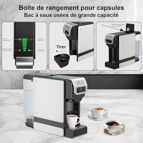 ST-550 Multi-function capsule coffee machine, for Nespresso Original/for Dolce Gusto/for A MODO MIO/for ground coffee, seven water volume settings, pre-brew function, 1 liter capacity - Image 6