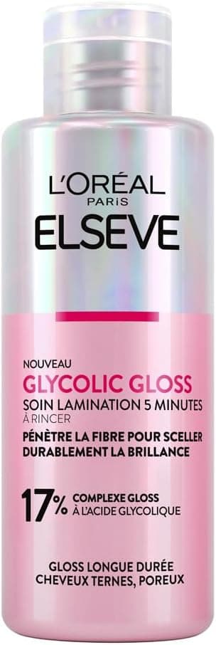 L'Oréal Paris - Lamination Gloss - Ultimate Long-Lasting Shine - Dull & Porous Hair - Enriched with Glycolic Acid - Elseve Glycolic Gloss - 200 ml - Image 1