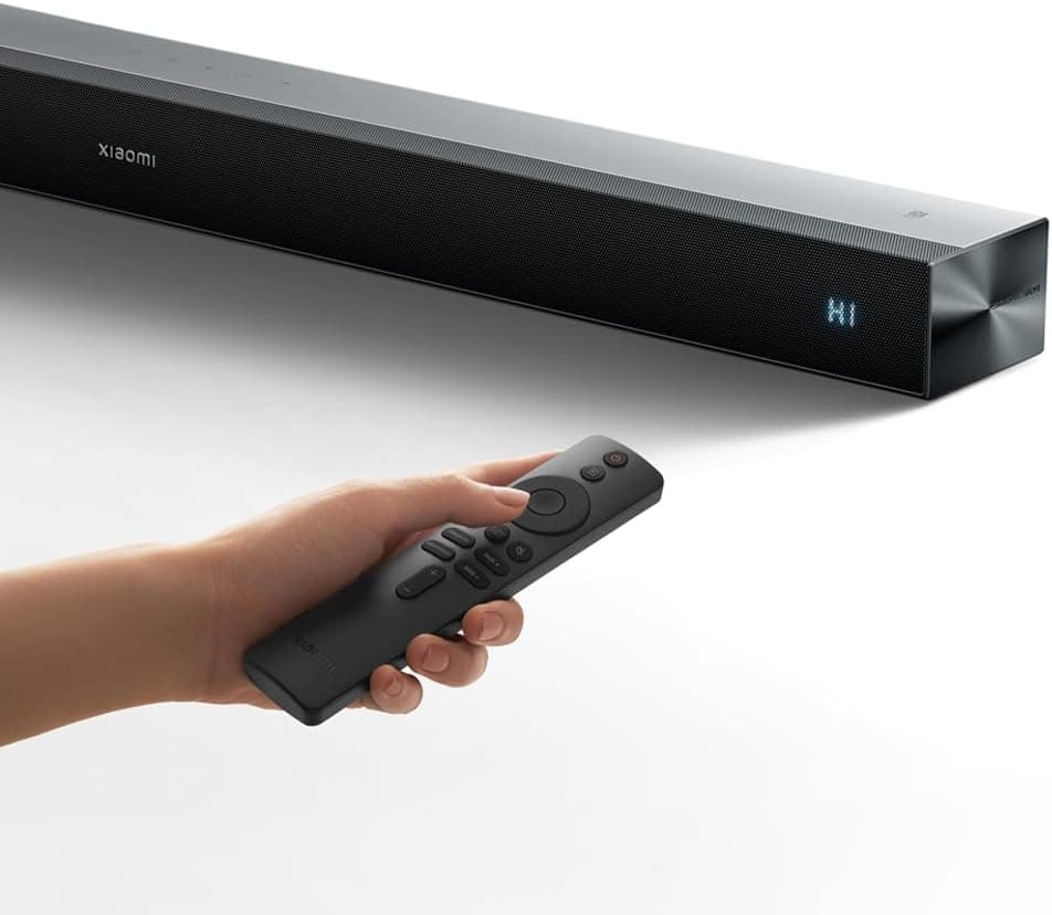 XIAOMI Soundbar Pro 2.0ch, Barre de Son TV avec 4 Haut-parleurs, Basses Profondes avec woofer intégré, Canal 2.1, supporte Dolby Audio™, HDMI Arc/Optique/Bluetooth, télécommande
