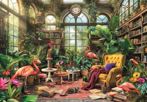 Clementoni - Puzzle for Adults 1000 Pieces, HQC The Greenhouse Library - Compact Box, Box Made in Italy, 39936 - Image 3