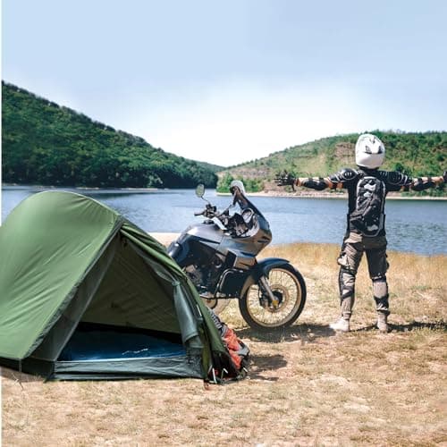 Forceatt Camping Tent, 1/2 Person Tent, Ultralight 1 Seater Tent, Quick Assembly, Water Resistant, Small Package, Double Layer Camping Tent, for Camping, Motorcycle Travel, Trekking - Image 8