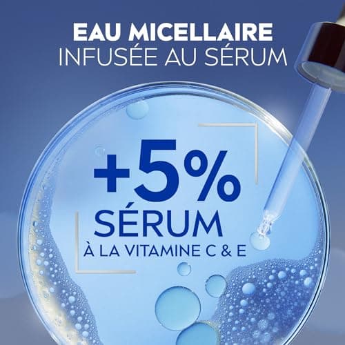 NIVEA - Eau Micellaire Visage Waterproof Skin Glow - Nettoie En Douceur, Démaquille & Illumine - 5% Sérum Aux Vitamines C & E - Complexe Amino Acid - Sans Parfum - Peaux Ternes & Sensibles - 400 ml - Image 6