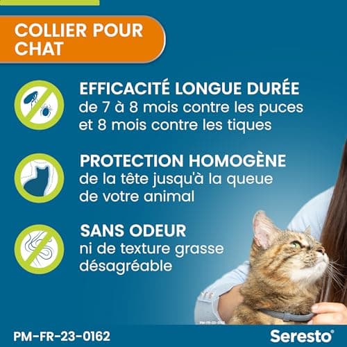 Seresto Cat Collar - Cat Flea & Tick Protection - Seresto Cat Collar with Long Lasting Protection for 7-8 Months - Grey - Image 5
