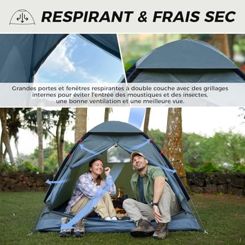 KingCamp MONDOME II Camping Tent for 2 Persons, Ultralight Waterproof Compact Backpackable Dome Tent Ideal for Camping, Trekking and Outdoor, Blue - Image 5