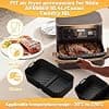 Silicone Air Fryer Mould Accessories for Ninja Air Fryer 10.4L AF500EU/COSORI 10L/COSORI Dual Zone 10L Twinfry Airfryer, Reusable Silicone Reusable Dish, Grid Racks, Grid Grid - Image 3