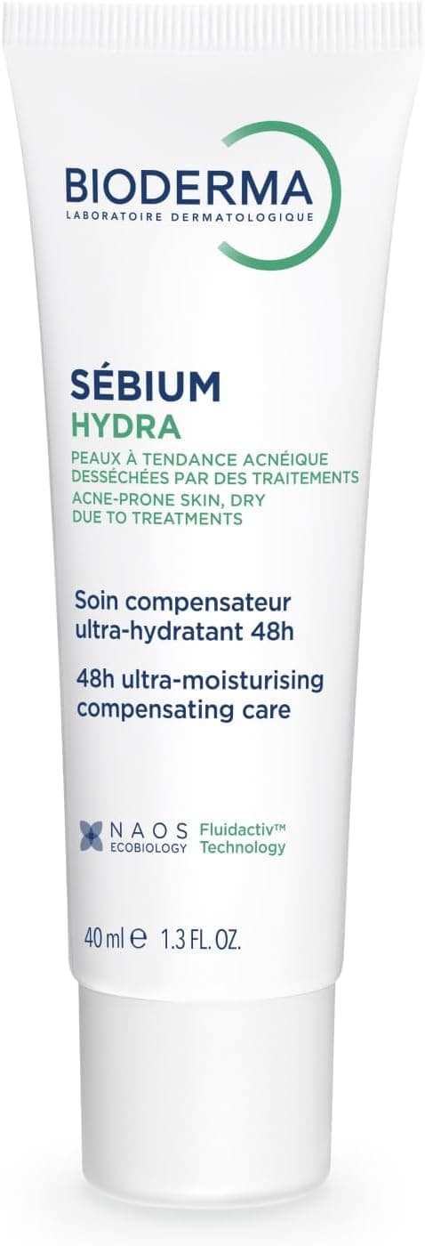 BIODERMA Sébium Hydra – Soin hydratant et nourrissant – Pour les peaux à tendance acnéique – Compense les effets secondaires des traitements contre l’acné – Tube 40 ml - Image 1