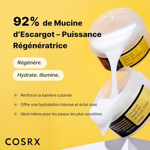 COSRX Advanced Snail 92% All In One Cream 100 ml | Crème Hydratante avec Bave d'Escargot | Pour Anti Rides Peaux d'Acné et Peau Sèche Soins pour le Visage de Jour Femme | Coréen Korean Skincare - Image 4