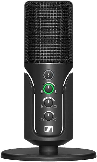 Sennheiser Profile Micro USB with Stand - Plug-and-Play Design, Perfect for Podcasts or Streaming, Cardioid Condenser Capsule, 1.2m USB-C Cable - Black (700065) - Image 1