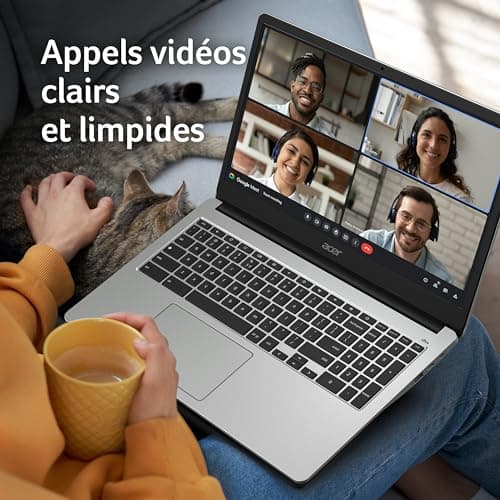 Acer Chromebook 315 CB315-4HT-C5B3, 15.6 inch Full HD IPS Touch Laptop, Laptop (Intel Celeron N4500, 4GB RAM, 128GB eMMC, UHD Graphics, Chrome OS), Laptop Grey, AZERTY Keyboard - Image 3