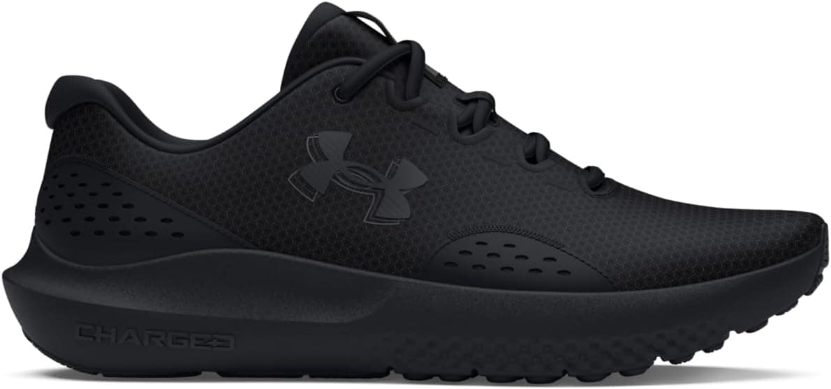 Under Armour UA Charged Surge 4 Chaussures de sport pour hommes, baskets légères et respirantes, noir 46