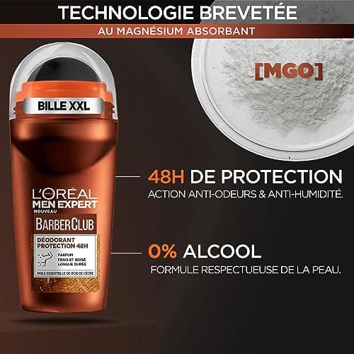 L'Oréal Men Expert Trousse BarberClub édition limitée Romain Ntamack, Huile Barbe Longue et Visage 50ml + Nettoyant 3en1 Barbe, Visage, Cheveux 200ml + Déodorant Bille Protection 48h 50ml - Image 6
