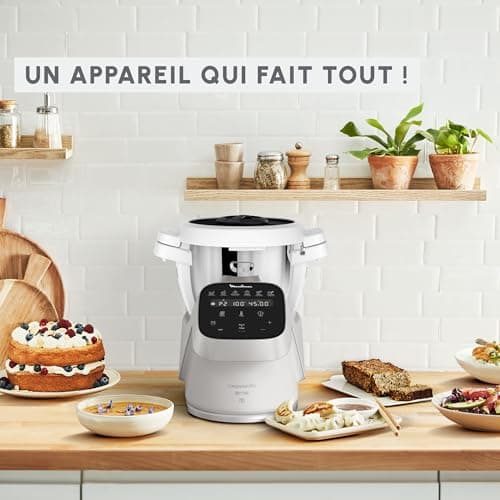 Moulinex Robot cooker, capacity 4.5 L, 15 modes, manual mode, integrated scale, silent, Moulinex application, unlimited recipes, Made in France, Companion Pro, HF850BF0 - Image 4