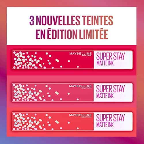 Maybelline New York - Matte Lip Ink - Long-Lasting & Transfer Free - Superstay Matte Ink Collection Birthday Limited Edition - Life Of The Party (390) - 5 ml - Image 7
