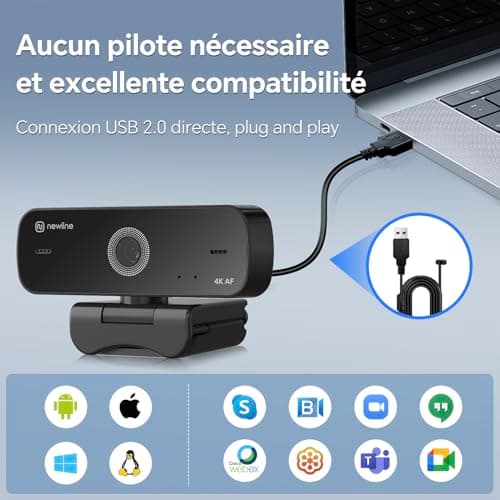 4K Webcam for PC with 2 Mic and Sony Sensor, New Upgraded Autofocus, 30fps, Light Correction, with Privacy Shutter, USB Full HD Webcam for Streaming Laptop Mac Skype - Image 7