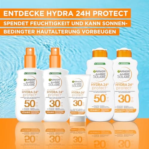 Garnier Ambre Solaire Hydra Protect+ 24h SPF 50 UVA and UVB Sun Protection Spray with Vitamin E 150ml - Image 3