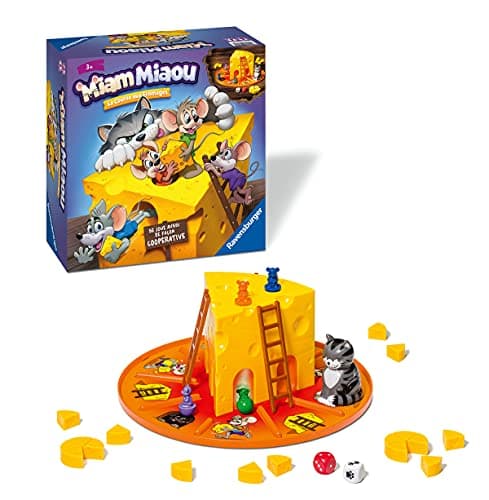 Ravensburger - Miam Meow - Board Game for Children 3 Years and Up - La Course aux Cheeses - Cooperative and Evolving Game - 2 to 4 Players - Mixed - French Version - 20818 - Image 3