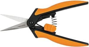 Fiskars Solid Pruning Scissors, Orange/Black