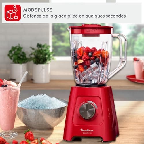 Moulinex Blendforce Blendforce, 600 W, 2 Speeds + Pulse Function, 2 L Total Capacity, Smart Lock System, Easy Cleaning, Air Cooled, 3 Minutes Continuous Mixing LM420510 - Image 7