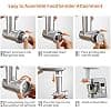Gdrtwwh Meat grinder compatible with all Chef and KMix food machines, includes 2 sausage filling tubes, 4 screens and 1 adapter - Image 5