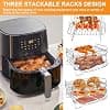 Air Fryer Accessories, 3 Tier Air Fryer Rack Multifunctional Stainless Steel Airfryer Rack Accessories For Philips Essential Airfryer XL 6.2L COSORI 5.5L Ninja Max Pro AF180EU - Image 5