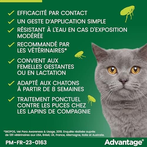 Advantage Cat & Rabbit Over 4 kg - Cat Flea Pipettes for Infestation Prevention - Flea Treatment with Protection for 3 to 4 Weeks - 4 x 1ml - Image 7