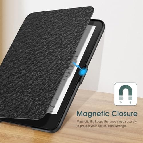 FINTIE Étui pour 7" Kindle Paperwhite (12e Génération, 2024) et Kindle Colorsoft (1re Génération, 2025/2024), Coque Fine et Léger, Housse Réveil/Veille Automatique, Noir - Image 5