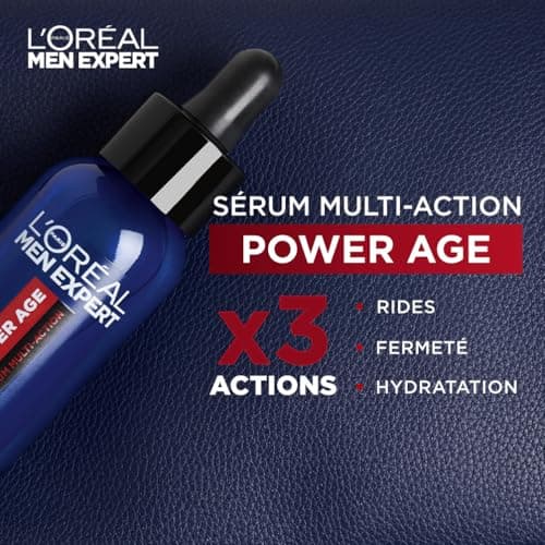 L'Oréal Men Expert - Expert Routine Kit for Men - Revitalizing & Anti-Aging Face Care - With Hyaluronic Acid - For All Skin Types - Power Age - 3 Products - Image 4