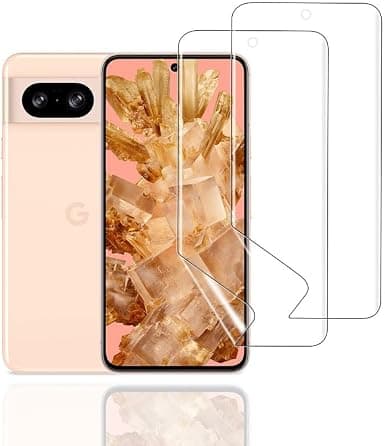 Google Pixel 8 Screen Protector Hydrogel 2 Pieces Clear Soft TPU Clear HD Anti-Bubble Anti-Scratch Self-Repair - Image 1