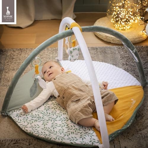 Sophie la Girafe - 2-in-1 double-sided play mat - play mat - age stage photo mat - activity set for children - Removable arches with fun activities, multicoloured, one size - Image 3