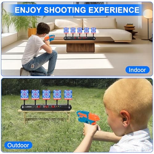 Nerf Target with 5 Targets 3 Modes, Target with Gun Toys, Tactical Vest, 30 Foam Darts, Electronic Shooting Game with Light and Sound Effect, Toy for 3+ Years Boys Girls - Image 6