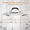 Tempered Glass Lid Compatible with Instant Pot 8 Liter, Universal Electric Pressure Cooker Lid with Heat Resistant Handles - 10" - Image 4