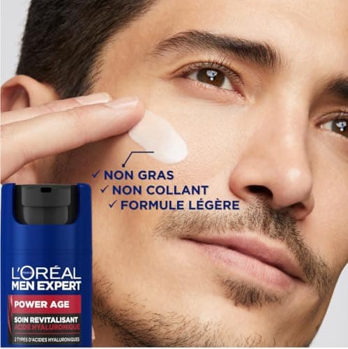L'Oréal Men Expert - Revitalizing & Anti-Aging Face Care for Men - With Hyaluronic Acid - For All Skin Types - Power Age - 50 ml - Image 5