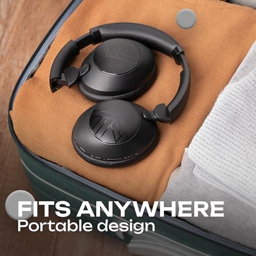 PowerLocus Casque Bluetooth sans Fil, 70 Heures Autonomie, Casque Audio avec 4 EQ Modes, Stéréo Hi-FI, Oreillettes Douces, avec Microphone, Connexion multipoint pour iPhone/Voyage/Ordinateur Portable - Image 7