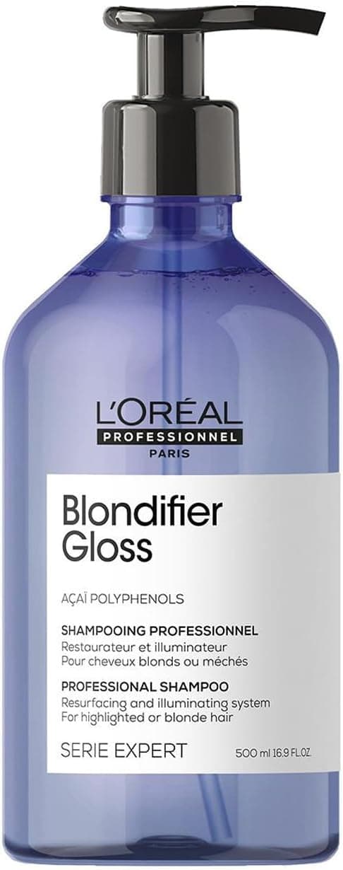 L'Oréal Professionnel | Shampoing Illuminateur pour Cheveux Blonds et Méchés, Blondifier Gloss, SERIE EXPERT