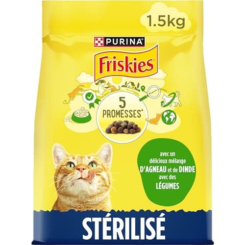 FRISKIES | Cat | Complete dry food for sterilized adult cats | Turkey, Lamb and Vegetables | Complete food for sterilized cats | Bag | 1.5 kg - Image 2