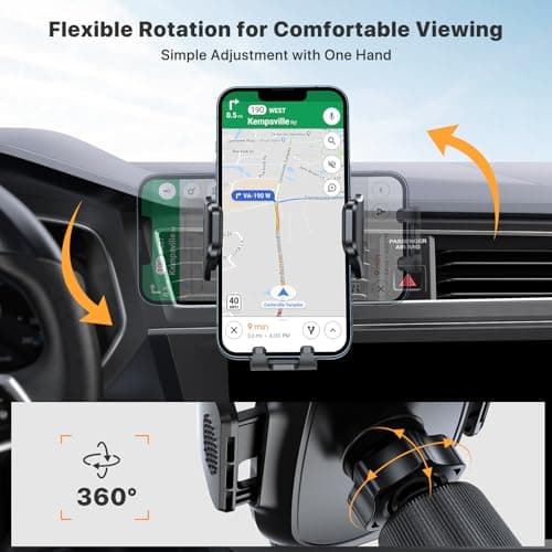 Miracase Car Mobile Phone Holder [Double Hook More Stable] Car Air Vent Cell Phone Holder Universal 360° Holder for iPhone 16 Pro Max 15 14 - Image 5