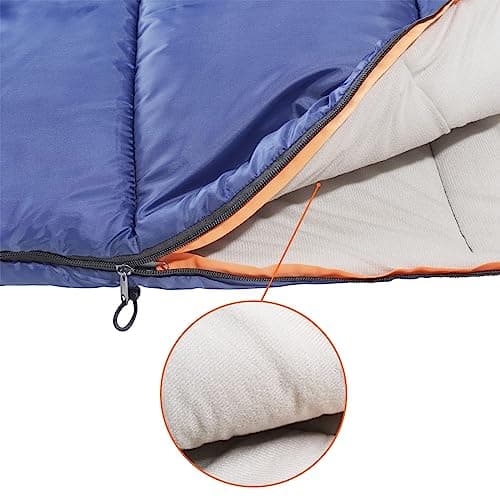 Amazon Basics Lightweight Sleeping Bag, 4 Seasons, for Cold and Hot Weather, Camping and Hiking, 190 x 83 cm, Blue - Image 7