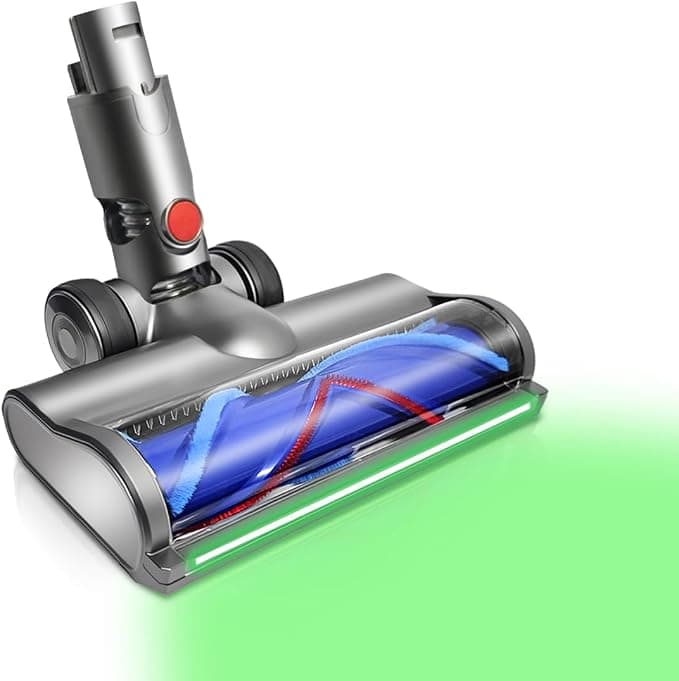 LED brush compatible with Dyson V6 DC58 DC59 DC62 DC72 DC74 SV04 SV06 SV09 vacuum cleaners, vacuum cleaner brush for hard floors and carpets, not suitable for long carpets. - Image 1