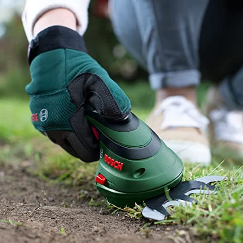 Bosch Isio Battery Grass Trimmer Set (3.6V, Blade Length 12cm, Blade Spacing 8mm, with XL Gardening Gloves Included) - Amazon Edition - Image 3