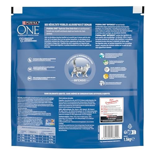 PURINA ONE SPÉCIAL Chat STÉRILISÉ Croquettes Lieu Noir 1,5kg - Image 4