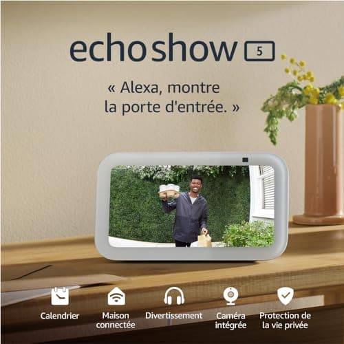 Echo Show 5 (3rd Gen) | Compact Smart Touch Screen with Alexa for Control of Your Smart Home and More | White - Image 3