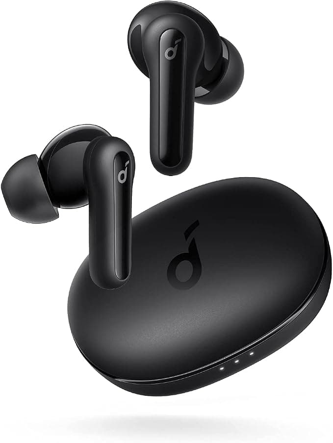 Soundcore by Anker P2 Mini Wireless Bluetooth Headphones, In-Ear Headphones, 10 mm Drivers, Intense Bass, EQ, Bluetooth 5.2, 32H Playback, IPX5 Waterproof, Quick Charge USB C (Black)(Refurbished) - Image 1