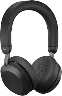 Evolve2 75 Wireless PC Headset with 8-Microphone Technology – Dual Foam Stereo Headphones with Adjustable Advanced Active Noise Cancellation, USB-C Bluetooth Adapter and UC Compatibility – Black