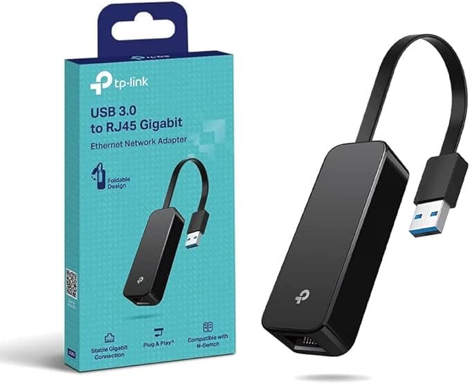 Nintendo TP-Link UE306 USB Ethernet Adapter, USB 3.0 to Gigabit Ethernet Adapter, Foldable and Lightweight Design, Compatible with Nintendo Switch, Windows 11/10/8.1/8/7, MacOS and Linux