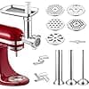 Metal Meat Grinder with Pusher and 3 Stuffing Tubes for Sausages, Durable Extension Fits All KitchenAid Models - Image 3